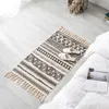 Tapijten Noordse gecontracteerde natuurlijke katoenen linnen deurmatte slaapkamer bedmatten zitkamer theetafel