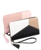 New ladies fashion wallets Korean version of long contrast color hand bag large zipper wallet phone bag whole7991254