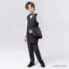 Suits Flower Boy Host Performance Dance Show Costume Children Formal Piano Party Dress School Kids Graduation Ceremony Photograph Suit