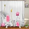 Douchegordijnen huizendecoratie badkamer gordijn mooie vogel bloem waterdicht polyester met haakbad