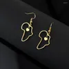 Orecchini doganici Africa Map Earring Gioielli in acciaio inossidabile cuore di etnica per donne uomini regali da donna