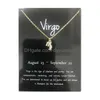 Colliers pendants 12 Constellation Zodiaque Signe Collier Horoscope Zircon Bijoux en acier inoxydable Galaxy Libra Astrologie Cadeau avec RETA DH4A0