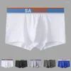 Underpants Uomini sexy sciolti di cotone puro medio aspirante Bulge biancheria intima Shorts Bikers Slipocali