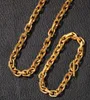 New guys Gold Silver Stainless Steel Hip Hop Link Chain Necklace Chains Bracelets for Men Hip Hop Rapper Street Dancer Bijoux Mens1669827