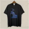남성 티셔츠 Rhude 디자이너 T 셔츠 남성용 대형 셔츠 티셔츠 100%면 Tshirts 빈티지 짧은 슬리브 미국 크기 DROP OT9CL