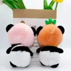 Llaves de felpa lindas dibujos animados frutas panda muñeca mochila mochila llave llave accesorios de bolsas colgantes de bolsas par pares de cumpleaños regalo Y240415