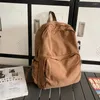 Backpack Fashion Solid Color Women Canvas Leisure Girl Travel Book Bags College Lady Laptop Backpacks Simplicity Rucksack