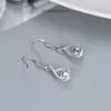 S925 Collier d'oreille en eau douce géométrique en argent sterling