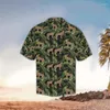 Mäns casual skjortor cheetah 3d tryck Hawaiian skjorta perfekta presentidéer för älskande mode kort ärm lapel knapp bekväm