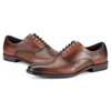 Dress Shoes 2024 Luxe klassieke stijl echt leer oxford voor mannen duurzaam toplaag cowhide formeel