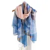 Sjaals tule 180 90cm vrouwen zijden chiffon mode wrap dame luipaard sjaal sjacht zonnebrand sjaal sjaal foulard pareo muffler bandanna