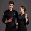 Korte sleeved chef -kok werkkleding voor mannen en vrouwen el kantine terug keuken ademende mesh uniform longsleve 240412