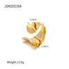 Europejski i amerykański Instagram Geometryczny minimalistyczny otwartość ze stali nierdzewnej z złotego 18 -karowego z nie malującym i niszowym pierścieniem, wszechstronnym pierścieniem