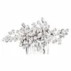 Sier Rhines Hair Com Comus Luxus Frauen Kopfstücke Tiara Hochzeitshaar Ornamente FR Hair Schmuck Braut Kopfbedeckung Party Tiara x67e#