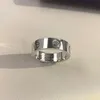 Als Originaldesigner -Logo -Gravave mit Diamond Love Ring Gold Silber Rose 750 Titanstahl Ringe Frauen Männer Liebhaber Hochzeit Schmuck USA Größe 6 7 8 9 10 11 12