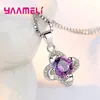 Collane a ciondolo Vendita superiore S925 Gioielli in argento sterling Cubbico Triangolo Triangolo Cuore Star Flori Flori Flori Femme Collar girocollo