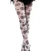 Sexy Socken sexy Frauen stilvolle Punk Strumpfhosenstrumpfhose Sheer Chic Tattoo Strumpfhosen Strumpf gotische Strumpfhosen Hosiery 240416