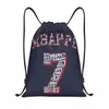 French KM Soccer DrawString Bag Men Women Foldbar Gym Sports Sackpack Football Mbappes Training Storage Ryggsäckar I6WJ#