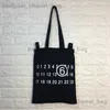 Totes Japan and South Korea MM6 Canvas Bag Pure Cotton Digital Printing Tote Shopping Bag Handbag Tote Bag T240416