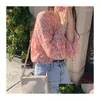 Dames blouses shirts groothandel 2023 lente zomer herfst mode casual chiffon dames shirt vrouw vrouw ol lange mouw blouse ay1429 dhgeh