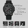 Нарученные часы высококачественных силиконовых силиконовых полос мужской моды Super Luminous Quartz Watch Мужские водонепроницаемы