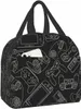 Elektrische game Ctroller Background Lunch Bag Compact handtas Game Board Patroon herbruikbare lunchbox K4YA#