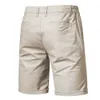 Verão 100% algodão shorts sólidos homens de alta qualidade comercial Casual elástico Social Cintura Men shorts 10 cores Shorts de praia 240412