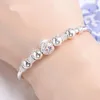 Bangle Korean Fashion 925 Серебряные Серебряные Счастливые Бусы браслеты для женщин браслеты