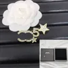 Luxury Gold-Plated Silver Plated Brooch Brand Designer Fashionable Digital Design Charming Girl Brooch High-Quality Jewelry Inlay Box Matching Boutique Gifts