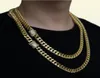 Hip hop cuban chain necklace 5A cz paved clasp for men jewelry with gold filled long chains Miami necklaces mens jewelry177f4513375
