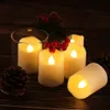 LEDキャンドルライトリモートコントロールタイマーを備えたFlameless Flickering Tea Lights 6ポートUSB充電ベッドサイドランプ6PCS 240416