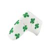 Lycka till Four Leaf Clover Golf Putter Cover för Mallet Blade Club Waterproof Pu Leather Golf Head Cover White Black Protector 240416