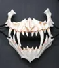 Half Animal Mask Long Tanden Demon Samurai Wit Bot Mask Tengu Dragon Yaksa Tiger Resin Mask Cosplay T2005097856185