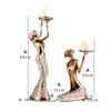Candle Holders Nordic Romantic Golden Candlestick Table Retro Light Luxury Household Candlelight Dinner Decoration