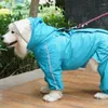 Ropa de perro Reflectivo unido a Raincoat Gran ropa de Golden Retriever Golden Retriever de cuatro patas impermeables