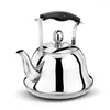 Water Bottles 1L/1.5L/2L High Grade Golden Kettle 304 Stainless Steel Teapot Induction Cooker Use Tea Pot