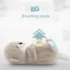 Andning Otter Sleep and Playmate Musical Stuffed Baby Plush Toys With Light Sound Born Sensory Bekväm gåvor 240411