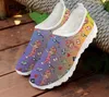 Casual Schuhe Fordensigns Gradientenstil Frauen Design Muster Flats Sneakers Sommer Ladies Air Mesh atmungsaktiven Slippern 2024