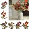 Decorative Flowers Artificial Roses Flower Long Stem Fake Silk Rose Faux Decoration For Arrangement Pography Props Wholesale