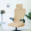 Chair Covers Headrest Office Swivel Cover Computer Elastic Zipper 2 Piece Set