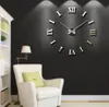 Nowa dekoracja domu Big 2747 cala lustro Zegar ścienny Nowoczesny design 3D DIY DUŻY dekoracyjny zegar ścienny zegarek Ściana Unikalny prezent LJ20122548853