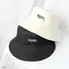 JK Koreaanse brief borduurwerk hoed voor vrouwen mannen brede rand buiten forderbare zon hoeden dubbele zijde dragen visser Panama Caps 240416