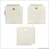 Tags, Price Card 8X8Cm White Diy Blank Earring Necklace Hair Clip Display Jewelry Packing Organizer Anti-Lost Hanging Paper Dhgarden Dhfv2