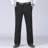 Suisses masculines Pantalons d'affaires de taille plus 90-155 kg Big 40-52 Taille élastique Costume droite Travail formel