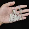 Hanger kettingen voor hiphop brief ketting mannen vrouwen gemakkelijk geld ketting ijskoud uitblingen cubaanse hiphop sieraden mode cadeau 230613