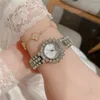 Armbandsur kvinnor armband klockor damer fyrkantig titta på full diamantkvartz clcok legering casual vintage armbandsur tillbehör