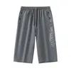 Ice Silk Capri -broek voor heren zomer dunne modemerk los snel drogende strandsporten en casual shorts