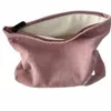 2022 New Corduroy Cosmetic Bag de grande capacidade Mulheres artesanato organizador de zíper da bolsa de maquiagem Bolsa de maquiagem Travel Cosmetics Storage embreagem P6UI#