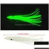 Luminous Squid Skirts Soft Lure Pesca 5Cm/9Cm/11Cm Night Fishing Octopus Glow Rubber Artificial Bait For Tuna Sai Drop Delivery Dhe0I