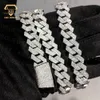 Iced Out Mossanite Diamond Jewelry Collier For Men Hip Hop 14mm 925 Silver Silver VVS Moisanite Cuban Link Chain